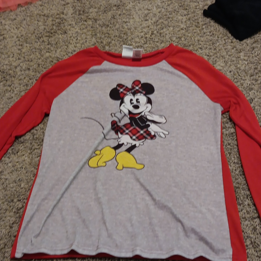 Minnie mouse red Christmas long sleeve shirt